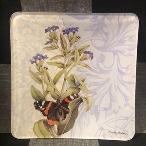 Marjolein Bastin Nature's Journey square glass plate, 2009 Demdaco trinket tray